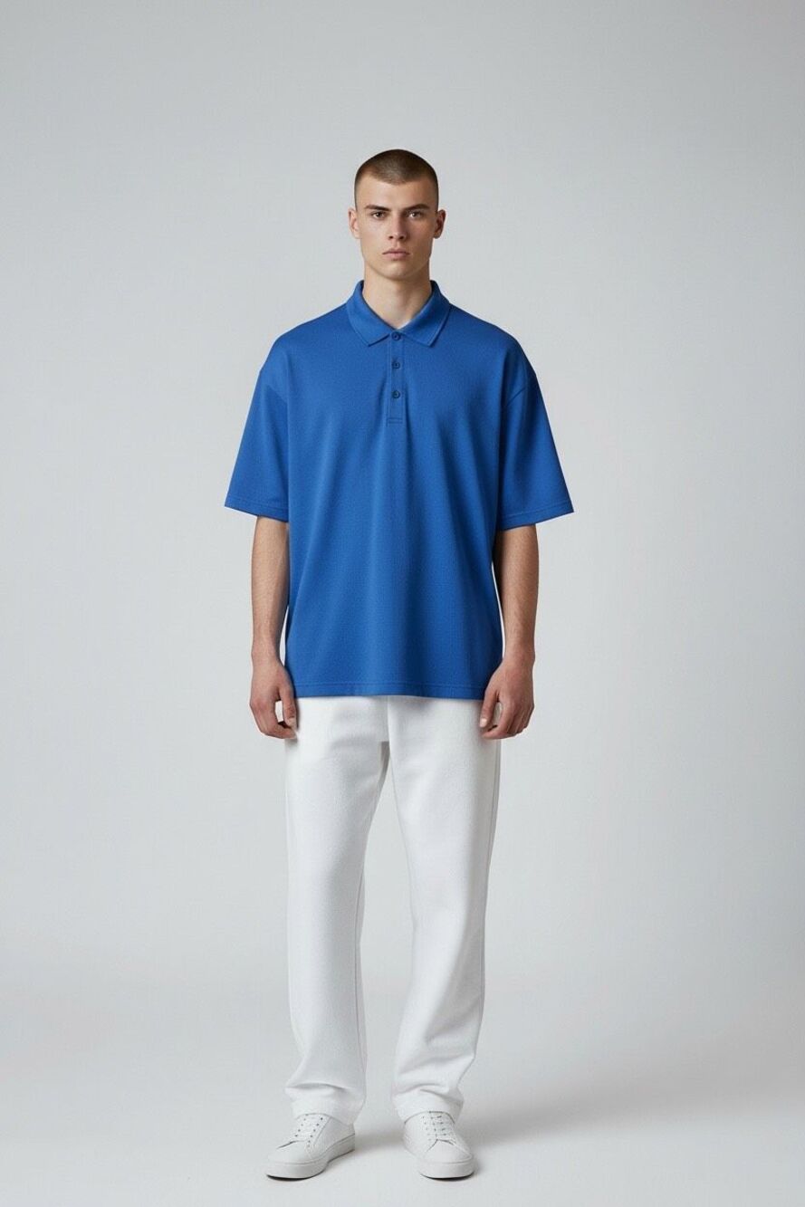 ✨ALO Men's Cool Fit Moisture Wicking Athletic Polo Royal Blue Sz Small Shirt✨